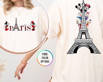 Comfort Colors® Disneyland Paris Mickey and Minnie Shirt, Eiffel Tower Mickey and Minnie Shirt, Disney Paris Shirt, Disneyland Family Trip