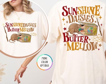 Comfort Colors® Sunshine Daisies Butter Mellow Shirt, Funny Wizard Shirt, Magic School Shirt, Book Lovers Shirt, Magical Shirt, Witch Shirt