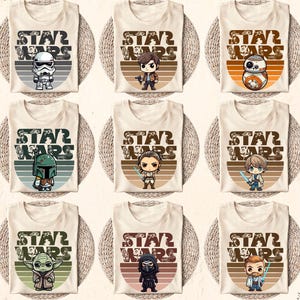 Star Wars Characters Shirt, Star Wars Matching Shirt, Disney Group Shirt, Star Wars Lover, Disneyland Trip, Star Wars Day Gift, Dart Wader