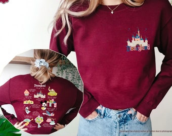 Disneyland Things To Do Back And Front Sweatshirt, Disney Sweatshirt, Disney Castle Sweatshirt, Disneyland Sweatshirt, Disney Trip Sweater