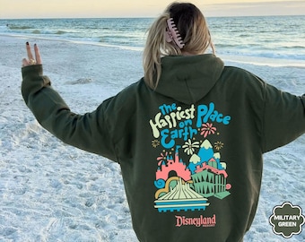Happiest Place on Earth Hoodie, Disney Magical Castle Sweatshirt, Disney World Vacation, Disneyland Hoodie, Disney Vibes, Disney Trip Shirt