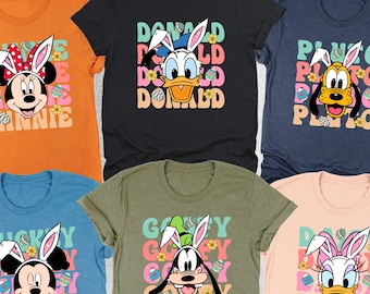 Mickey and Friends Easter Shirt, Disney Easter Bunny, Disneyland Vacation, Easter Bunny, Easter Gifts, Disney Characters, Disney Matching