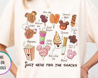 Comfort Colors® I'm Just Here For The Snacks Shirt, Disney Snack Goals Shirt, Disney Epcot Tshirt, Disney Family Trip Tee, Disney Park Theme