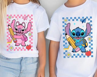 Stitch Back To School Shirt, Boys And Girls Stitch School Shirt, Disney First Day Of School Gift, Disney School Shirt, School Grade Shirt
