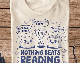 Camiseta "Nada supera la lectura", camisetas para amigos, camisetas para profesores de lectura, camisetas para profesores, camisetas para amantes de la lectura, camisetas para amantes de la lectura
