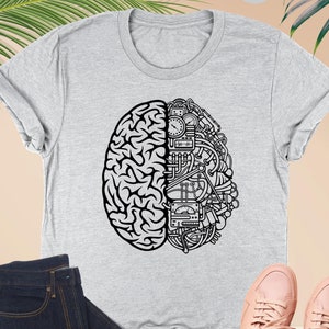 Brain Shirt, Engineer's Brain Shirt, Men Brain Shirt, Funny Brain Anatomy Shirt, Men Engineering Gift, Engineering Shirt, Brain Doctor Gifts