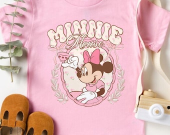 Pink Disney Minnie Shirt, Minnie Mouse Kids Shirt, Disney Girls Trip, Minnie Kids Gift, Girls Birthday Gift, Disney Lovers Shirt, Kids Tee