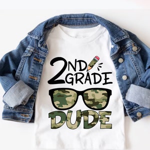 Second Grade Dude Shirt, Custom Kids School Shirt, Second Grade Kids Shirt, Kids 2nd Grade Shirt, Kids Back To School Shirt, Boys School Tee