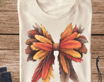 Thanksgiving Coquette Bow Shirt, Retro Turkey Bow, Fall Mom Shirt, Cute Thanksgiving Gift, Womens Thankful Shirt, Turkey Thanksgiving Tshirt