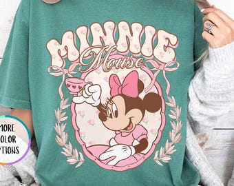 Comfort Colors® Disney Minnie Mouse Shirt, Disney Girls T-shirt, Disney Minnie Tee, Women Disney Gift, Aesthetic Mouse Tee, Mom Disney Shirt