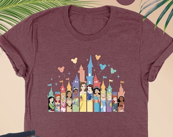 Disney Princess Shirts, Disney Castle Shirt, Princess Shirt, Disneyland Shirt, Disney Girl Shirt, Disney Trip Shirt, Disney Women,Girls Gift