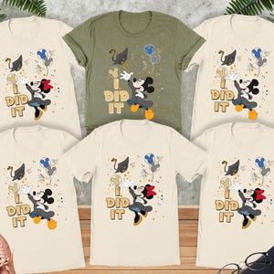 Personalized I Did It Disney Graduate Shirt, Family Graduation Tee, Disney Grad Trip 2025 Shirt, Graduation Party Tee, Mickey Minnie Shirt