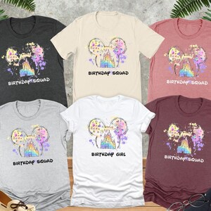 Disney Birthday Squad Shirt, Birthday Girl Shirt, Mouse Ear Castle Shirt,Disney Birthday Party Tee,Magical Kingdom Shirt,Disney Matching Tee
