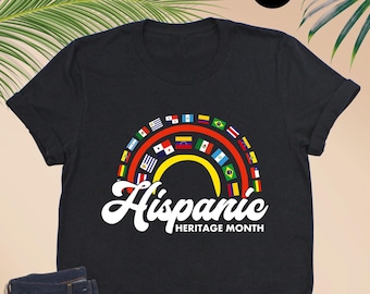 Hispanic Heritage Month Shirt, National hispanic Heritage Shirt, Latina Countries Flags Shirt, Hispanic History Shirt, Latina Power Gift
