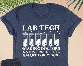 Camicia tecnica da laboratorio, camicia da tecnico di laboratorio, maglietta divertente da laboratorio, regalo per tecnico di laboratorio, camicia della settimana di laboratorio, camicia della scuola di medicina