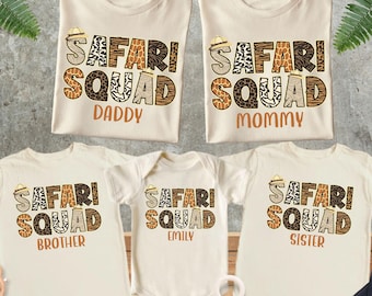 Custom Safari Squad Shirt, Safari Trip Shirt, Safari Birthday Trip, African Safari Shirt, Zoo Shirt, Safari Guide Shirt, Family Vacation Tee