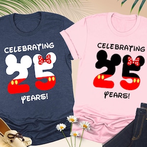 Couples Disney Anniversary Celebrating Shirt, Mickey Minnie Couple Gift, Mickey Minnie Anniversary Tee, Disney Celebrating Magical Years Tee