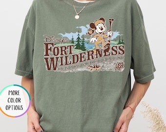 Comfort Colors® Disney's Fort Wilderness Resort Campground Shirt, Disney Camping, Mickey Camp Shirt, Happy Camper Gift, Family Camping Gifts