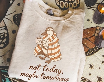 Not Today Maybe Tomorrow Silly Goose Shirt, Funny Fall Goose Shirt, Introvert Humor Shirt, Sarcastic Goose Shirt, Fall Season Introvert Tee