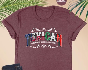 Shirt Texaans Greatest Shared Heritage, Texas-shirt, Texas Mexicaans shirt, Mexicaans cadeau, T-shirt Mexico Texas, Texaans shirt, Texicaans sweatshirt