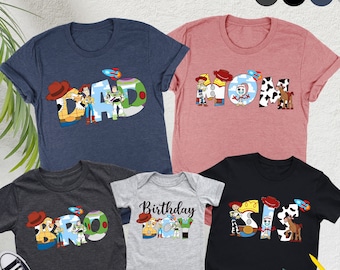 Toy Birthday Custom Family Shirt, Personalized Toy Story Birthday Shirt, Woody Birthday Shirt, Buzz Lightyear,Birthday Girl,Birthday Boy Tee