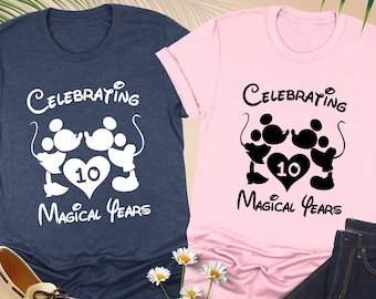 Mickey Minnie Anniversary Shirt, Custom Disney Couple Shirt, Celebrating, Magical Years Shirt, Disney Husband Wife Shirt, Mickey Minnie Gift