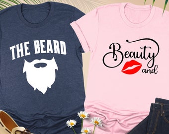 Beauty And The Beard Shirts, Cute Couples Shirts, Matching Shirts, Funny Couples Gifts, Hubby And Wifey Shirt, Honeymoon Shirt, His And Hers