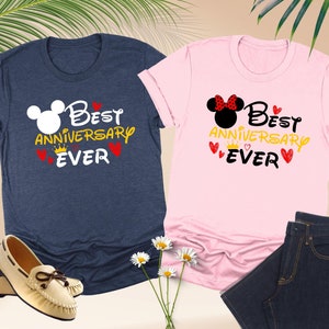 Best Anniversary Ever Shirt, Disney Anniversary Shirts, Disney Couple Shirt, Disney Honeymoon Shirt, Mickey Minnie Couple Shirt, Disney Trip