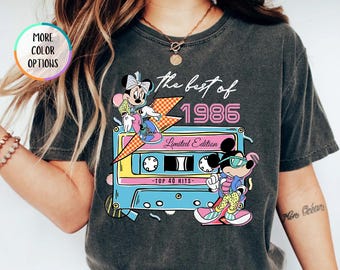 Comfort Colors® The Best Of 1986 Mickey Shirt, Limited Edition Shirt, 41th Birthday Tee, Disney Top 40 Hits, Disneyland Trip, Mickey Minnie