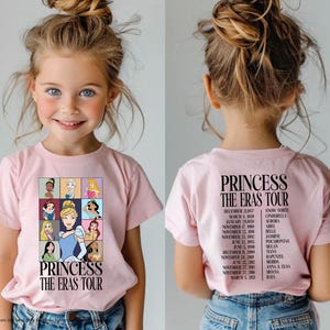 Princess Eras Tour Shirt, Disney Kids Trip, Disney Princess Shirt, Disney Princess Birthday Trip, Eras Tour Tee, Girl Trip Shirt, Kids Tees image 1