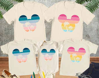 Mickey Head Summer Shirt, Disney Summer Vacation Shirt, Disney World Shirt, Disney Family Matching Shirt, Disneyland Shirt, Summer Beach Tee
