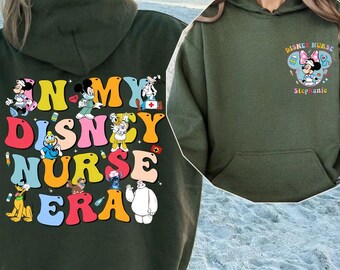 Personalized In My Disney Nurse Era Hoodie, Custom Nurse Sweatshirt, Nursing School Sweater, Nurse Student Gifts, Nurse Appreciation Hoodie