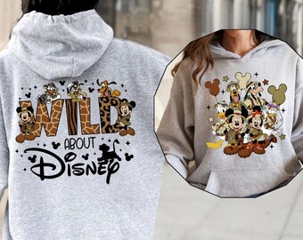 Wild About Disney Hoodie, Disney Safari Sweatshirt, WDW Safari Trip, Mickey And Friends Hoodie, Animal Kingdom Sweater, Disney Matching Gift