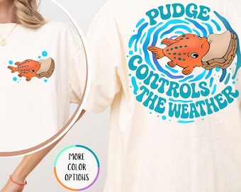 Comfort Colors® Disney Pudge Controls The Weather Shirt, Lilo and Stitch Shirt, Disneyland Family Matching Shirt Disney Fish Pudge T-shirt