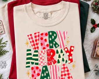 Comfort Colors® Very Merry Para Shirt, Paraprofessional Christmas Shirt, Paraeducator Holiday Shirt, Christmas Teacher Gift, Xmas Party Tee