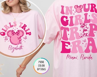Comfort Colors® Personalized Disney Girls Trip 2026 Shirt, In Our Girls Trip Era shirt, Disney Besties Matching Shirt, Custom Location Shirt