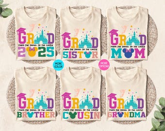 Disney Grad Shirt, Graduation Castle Family Trip Shirt, Custom Family Graduate Vacation Gift, Magic Kingdom Graduate Trip, Gift for Graduate