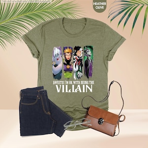 a t - shirt with a picture of villain characters on it