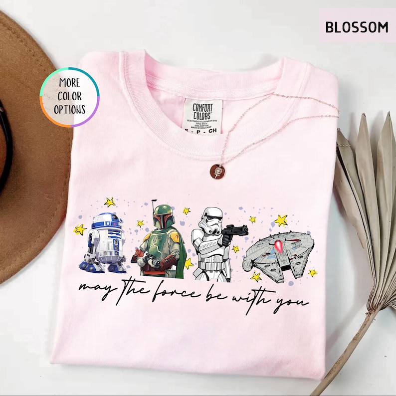 Camiseta Comfort Colors® Que la Fuerza te acompañe, Camiseta Disney Star Wars, Camiseta Galaxy's Edge, Camisetas para viajes a Disney World, Camiseta Mandalorian imagen 6