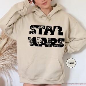 Classic Star Wars Hoodie, Galaxy's Edge Sweatshirt, Disneyland Trip, Death Star Hoodie, Disney World Vacation Gift, Star Wars Fan Sweatshirt bild 7