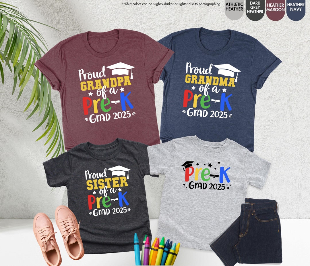 Pre-k Graduation, Custom Family Pre-k Graduate Shirts, Pre K Grad 2025 ...