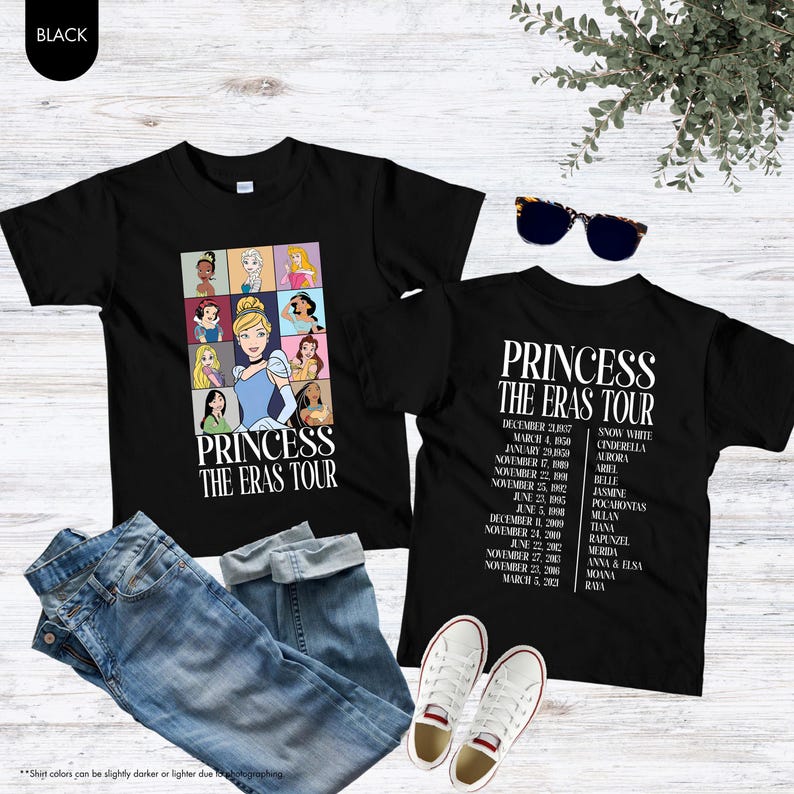 Princess Eras Tour Shirt, Disney Kids Trip, Disney Princess Shirt, Disney Princess Birthday Trip, Eras Tour Tee, Girl Trip Shirt, Kids Tees image 4