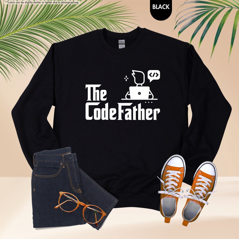 a black shirt with the words the codefather on it