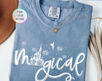 Comfort Colors® Magical Shirt, Disney Magical Castle Tee, Disney Vacation Shirt, Disney Women Shirt, Magic Kingdom Tshirt, Disney World Trip