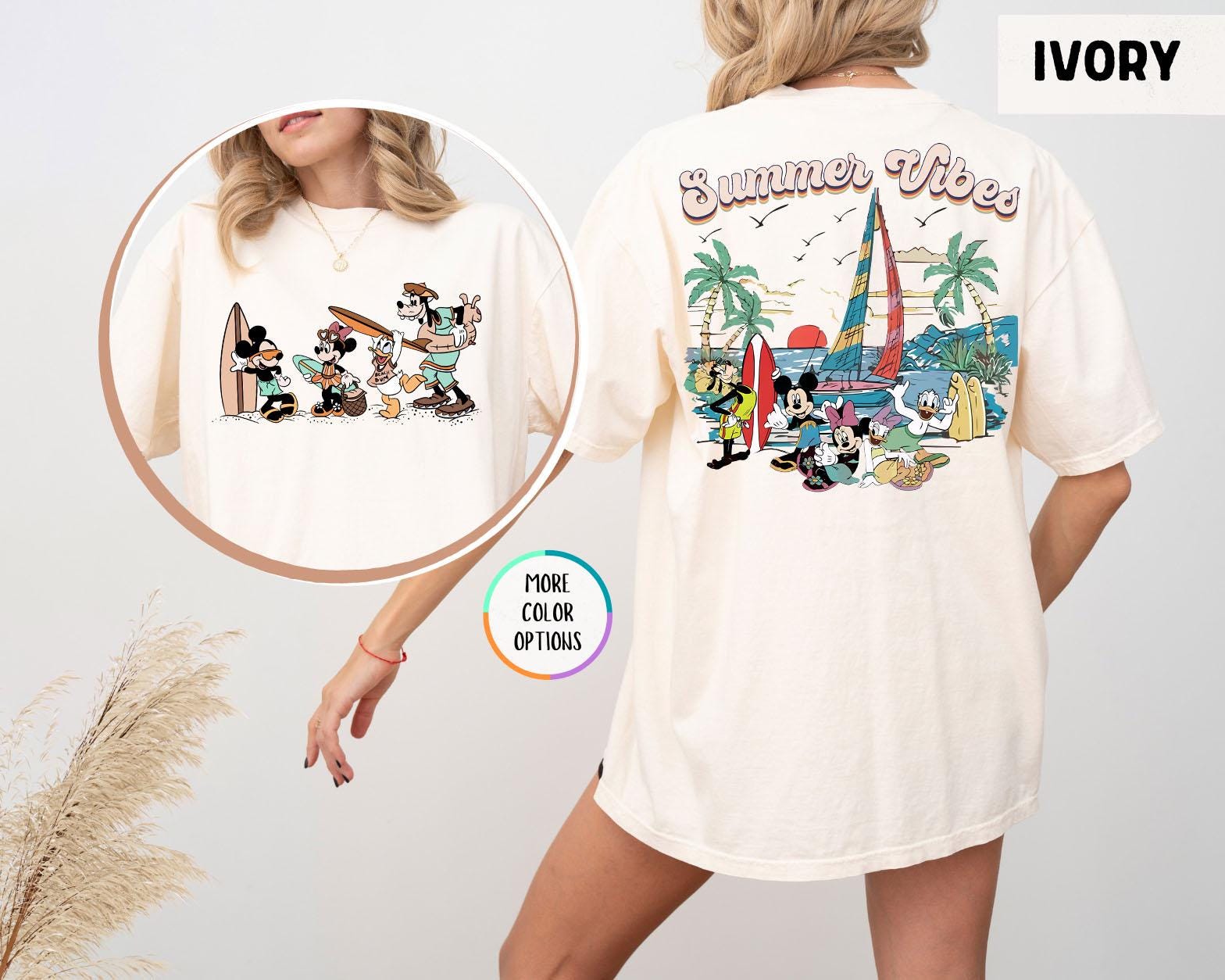 Comfort Colors® Disney Mickey and Friends Summer Vibes Shirt, Disney Family Summer T-shirt, Besties Beach Shirt, Disney Summer Trip Shirts