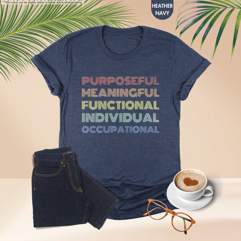 a t - shirt that says purposeful, meaningful, functional, individual,