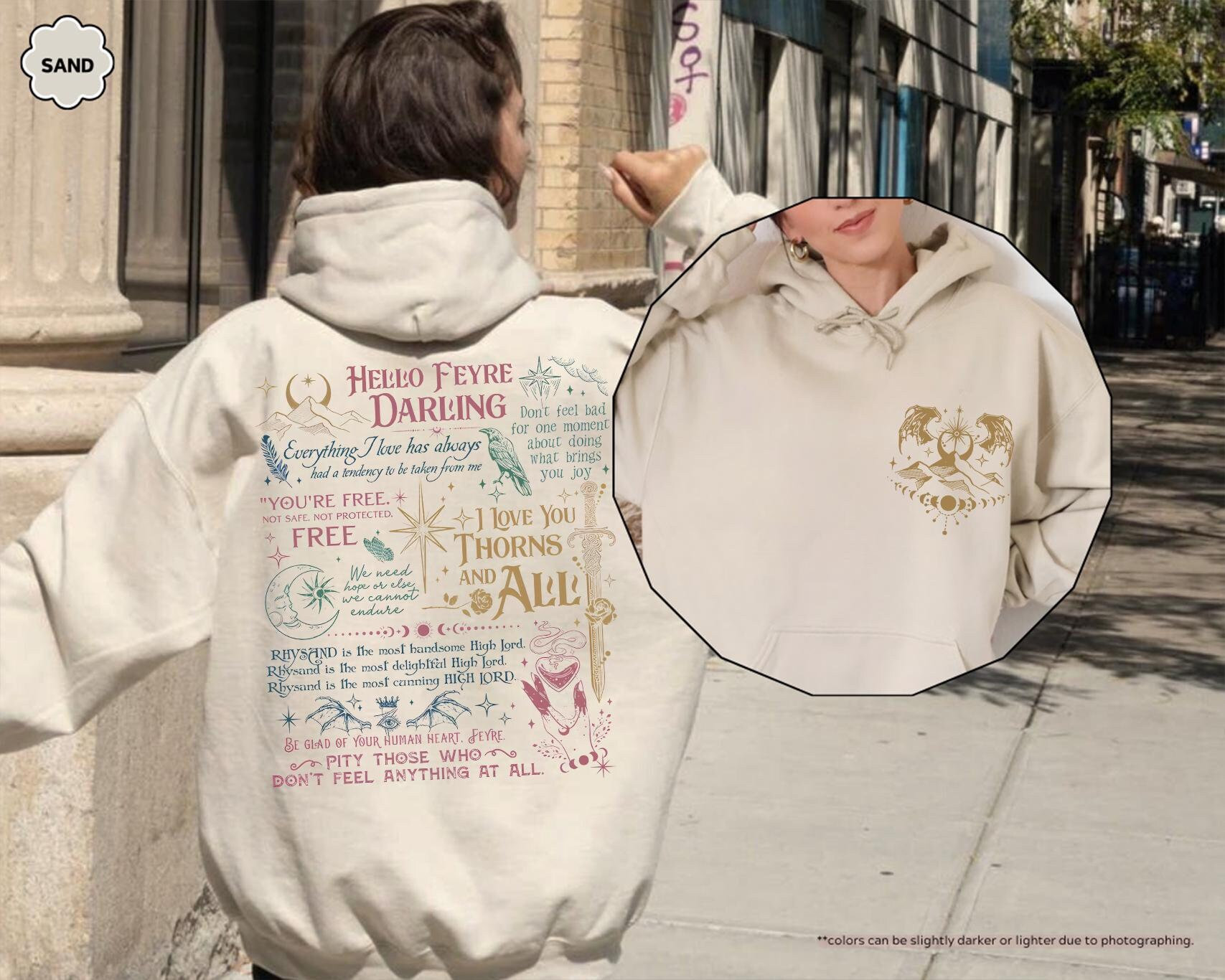 Hello Feyre Darling Sweatshirt, Acotar Fan Sweatshirt, Fantasy Reader Hoodie, Velaris City Of Starlight Sweatshirt, Bookish Hoodie,Book Gift