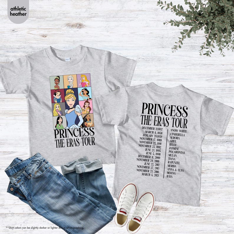 Princess Eras Tour Shirt, Disney Kids Trip, Disney Princess Shirt, Disney Princess Birthday Trip, Eras Tour Tee, Girl Trip Shirt, Kids Tees image 5