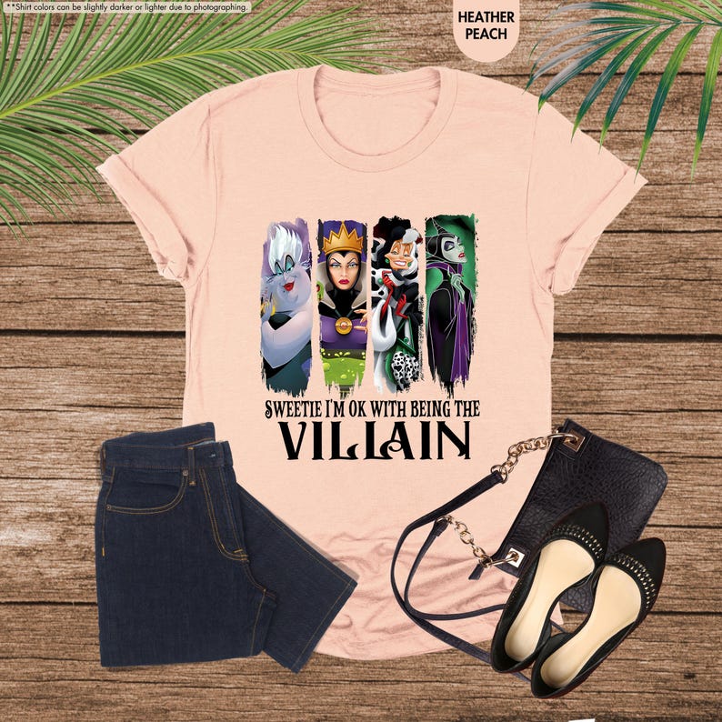 a t - shirt that says, sweetest on when being the villain