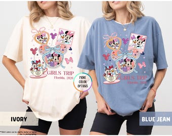 Comfort Colors® Coquette Bows Minnie and Daisy Shirt, Disney With My Bestie, Custom Disney Girls Trip 2026, Girls Weekend Tee, Besties Gift